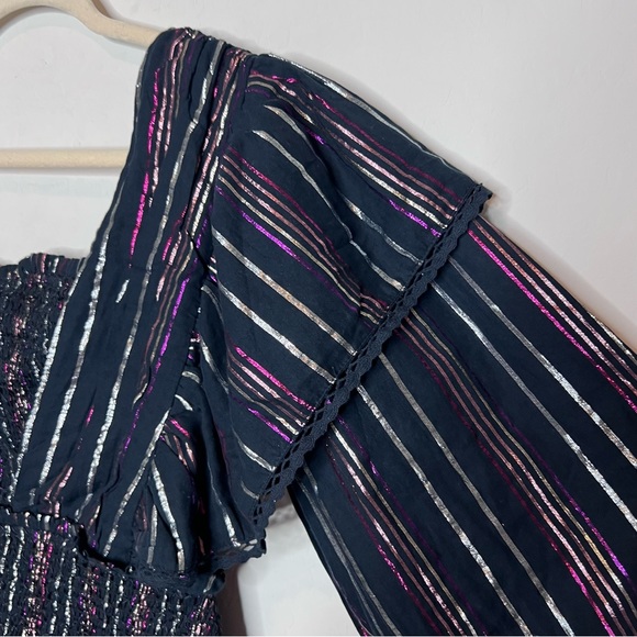 NWOT FARM Rio Lurex Stripes Mini Dress. Size Small - Picture 6 of 13